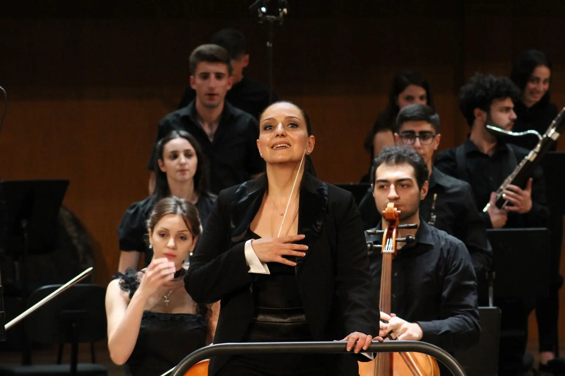 Yerevan Conservatory orchestra performs at Aram Khachaturian Concert Hall