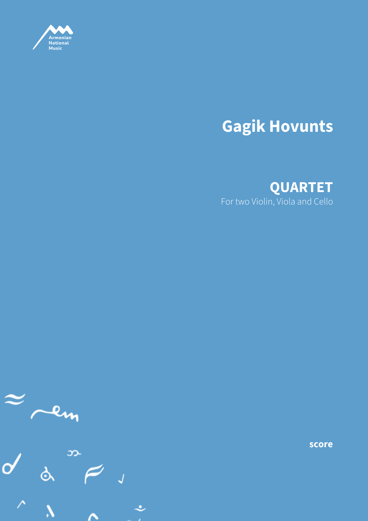 Quartet — Gagik  Hovunts, sheet music score cover