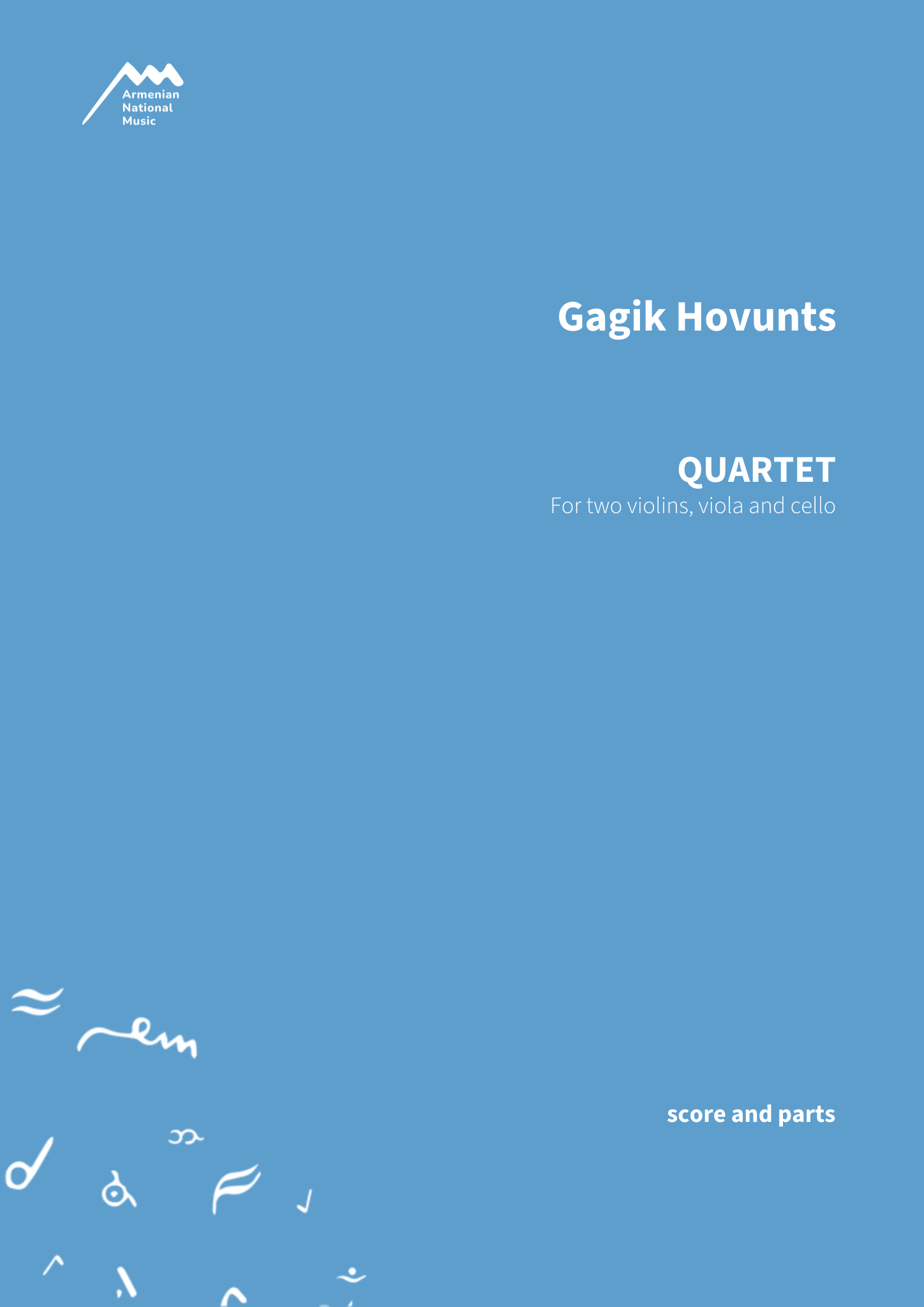 Quartet — Gagik Hovunts, sheet music score cover